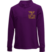 Детский лонгслив поло Take me shopping
