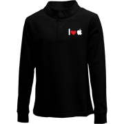 Детский лонгслив поло I love apple