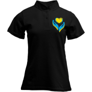 Футболка с воротником стойкой Ukraine heart