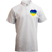 Футболка з коміром стійкою "I love Ukraine" на серці (міні)