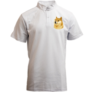 Футболка з коміром стійкою з мемом wow doge