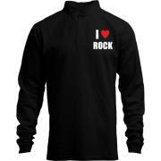Лонгслив поло со стойкой  I love Rock