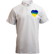 Футболка с воротником стойкой "I love Ukraine"  на сердце