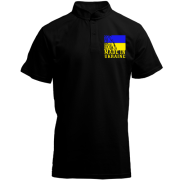 Футболка с воротником стойкой Made in Ukraine (с флагом)