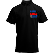 Футболка с воротником стойкой Putin - kh*lo and child killer (2)