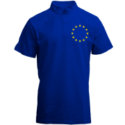 Футболка з коміром стійкою з символікою Євро Союзу
