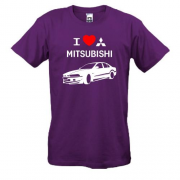 Футболка I love mitsubishi