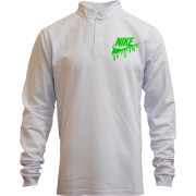 Лонгслив поло со стойкой лого "Nike" c потеками