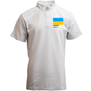 Футболка з коміром стійкою PANTONE Freedom blue, energizing yellow
