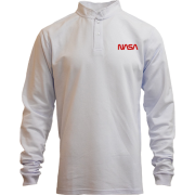 Лонгслив поло со стойкой NASA Worm logo mini