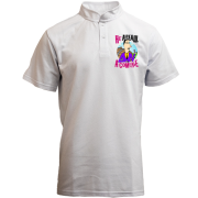 Футболка с воротником стойкой Я не алкаш, а сомелье