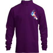 Лонгслів поло зі стійкою з яскравим сноубордистом