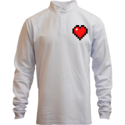 Лонгслив поло со стойкой Minecraft heart