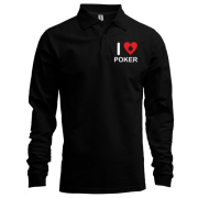 Лонгслів поло I love Poker