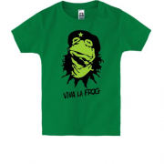 Детская футболка с лягушкой  Viva la Frog
