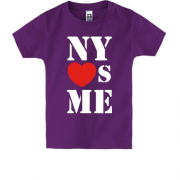Детская футболка с надписью New york loves me