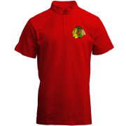 Футболка з коміром стійкою Chicago Blackhawks (Вишивка)