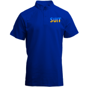 Футболка з коміром стійкою Suit (жовто-блакитний)