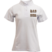 Футболка з коміром стійкою з леопардовим принтом Bad Girl