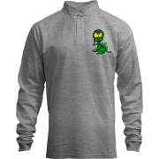 Лонгслив поло со стойкой Green Dragon