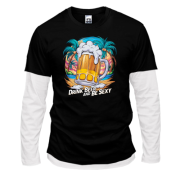 Комбинированный лонгслив Drink Beer and be Sexy