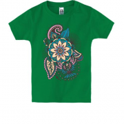 Детская футболка с цветочной композицией