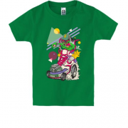 Детская футболка с монстром на трандулете