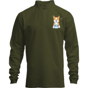 Лонгслив поло со стойкой Corgi drinks Milk