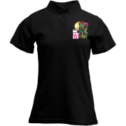 Футболка з коміром стійкою Fashion Basic Flowers