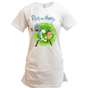 Подовжена футболка Rick and Morty