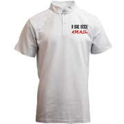 Футболка с воротником стойкой с надписью "я вас всех email"