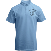 Футболка с воротником стойкой с надписью "I had a hard day"