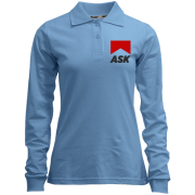 Лонгслив поло с надписью "ASK"