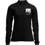 Лонгслив поло со стойкой Some thing like it HOT