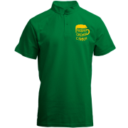 Футболка з коміром стійкою з келихом і написом Люблю сиськи з пивом