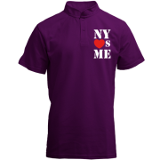 Футболка с воротником стойкой с надписью New york loves me