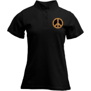 Футболка з коміром стійкою peace (леопард)