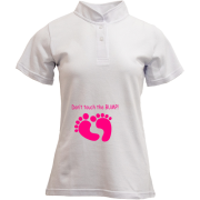 Футболка з коміром стійкою do not touch the bump!