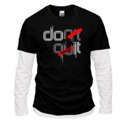 Комбинированный лонгслив Dont Quit
