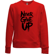 Детский свитшот без начеса Never Give Up