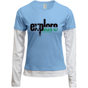 Комбинированный лонгслив Explore - The Great Outdoor