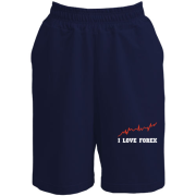 Шорты с надписью "I love forex"
