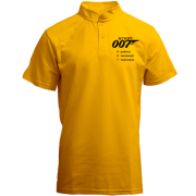 Футболка з коміром стійкою Агент 007 - 0 мотивації, 0 роботи, 7 перекурів