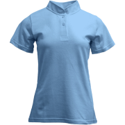 Голубая женская футболка с воротником стойкой "ALLAZY"