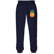 Штани з футера без начісу з ананасом