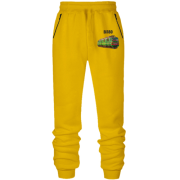 Штани з футера без начісу з локомотивом потяга ВЛ80