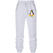 Штани з футера без начісу з пінгвіном Linux