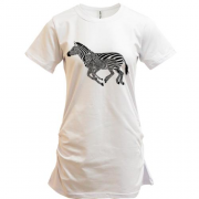 Подовжена футболка зебри 2