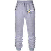 Штаны из футера без начеса с волейбольным мячом и сеткой