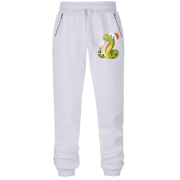 Штаны из футера без начеса Змея с бокалом шампанского